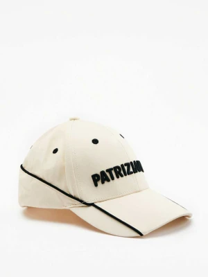 Czapka z daszkiem z kontrastowym haftem Patrizia Pepe biały