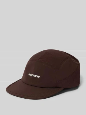 Czapka z daszkiem z nadruk z logo model 'SENSE AERO' Salomon Ciemnobrązowy