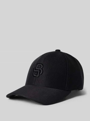 Czapka z daszkiem z wyhaftowanym logo Boss Czarny