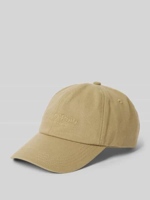 Czapka z daszkiem z wyhaftowanym logo Marc O'Polo Beżowy