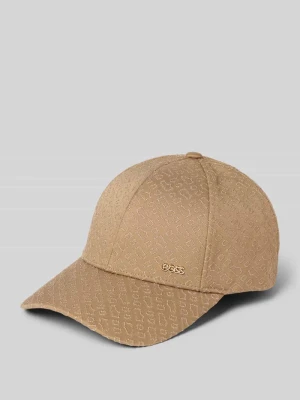 Czapka z daszkiem z wyhaftowanym logo model 'Ari-M-E' Boss Średniobrązowy