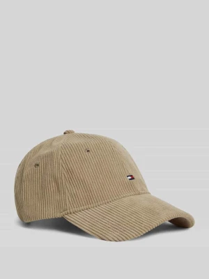 Czapka z daszkiem z wyhaftowanym logo model 'FLAG CORD' Tommy Hilfiger Beżowy