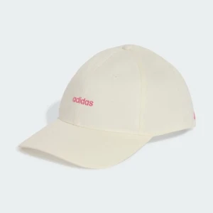 Czapka z daszkiem z wyszywanym linearnym logo w stylu bejsbolowym Adidas biały