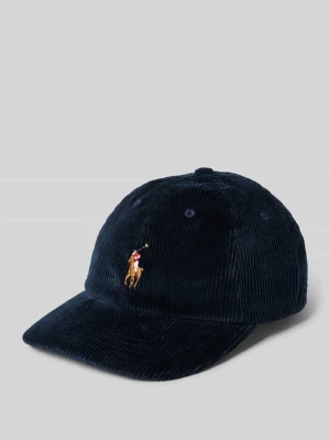 Czapka z daszkiem ze sztruksu z wyhaftowanym logo Polo Ralph Lauren