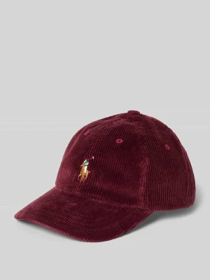 Czapka z daszkiem ze sztruksu z wyhaftowanym logo Polo Ralph Lauren