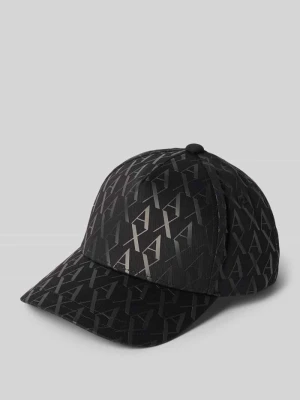 Czapka z daszkiem ze wzorem z logo Armani Exchange Ciemnoszary