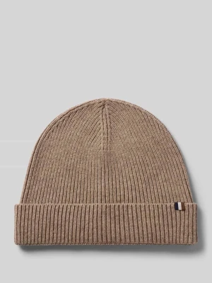 Czapka beanie z dodatkiem żywej wełny Bugatti