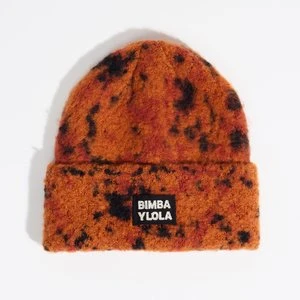 Zdjęcie produktu Czapka z dzianiny cętki rysia karminowa BIMBA Y LOLA