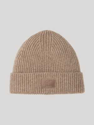 Czapka z dzianiny w kolorze taupe Joop