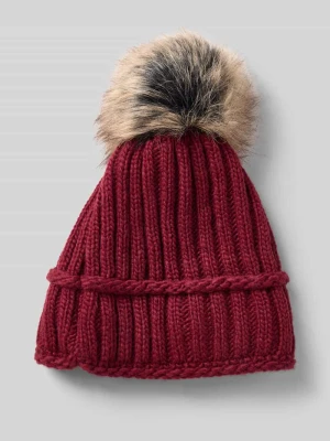 Czapka z dzianiny z dodatkiem wełny i pomponem Kurt Beines