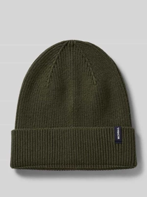 Czapka z dzianiny z mieszanki wiskozy z efektem prążkowania MCNEAL