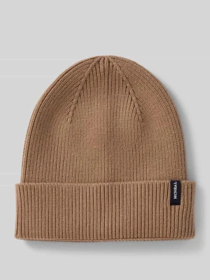 Czapka z dzianiny z mieszanki wiskozy z efektem prążkowania MCNEAL