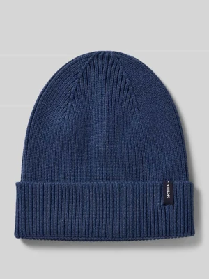 Czapka z dzianiny z mieszanki wiskozy z efektem prążkowania MCNEAL