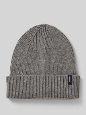 Czapka z dzianiny z mieszanki wiskozy z efektem prążkowania MCNEAL