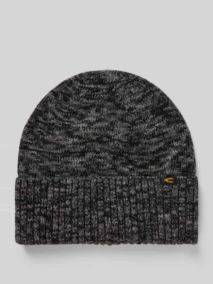 Czapka z imitacji dzianiny model ‘Two’ camel active