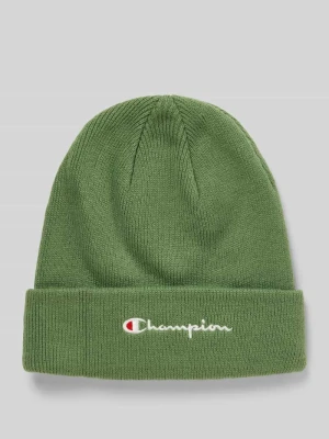 Czapka z imitacji dzianiny z wyhaftowanym logo Champion