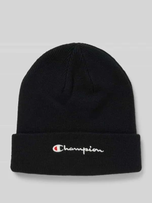 Czapka z imitacji dzianiny z wyhaftowanym logo Champion