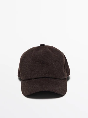 Czapka Z Mieszanki Wełny - Czekoladowy - Massimo Dutti - Male
