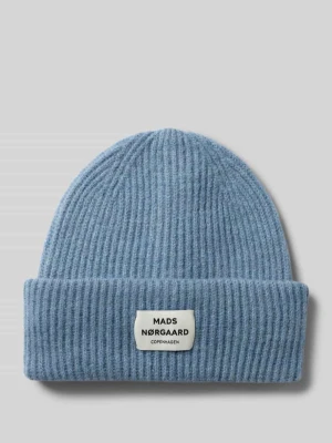 Czapka z mieszanki żywej wełny z naszywką z logo model ‘Tosca Anju’ MADS NØRGAARD