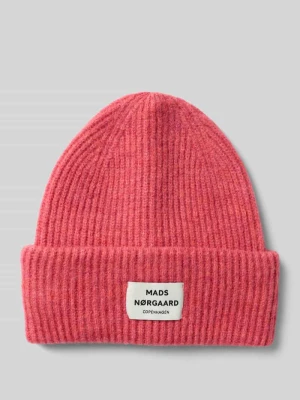 Czapka z mieszanki żywej wełny z naszywką z logo model ‘Tosca Anju’ MADS NØRGAARD