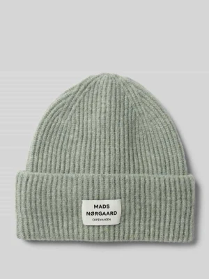 Czapka z mieszanki żywej wełny z naszywką z logo model ‘Tosca Anju’ MADS NØRGAARD