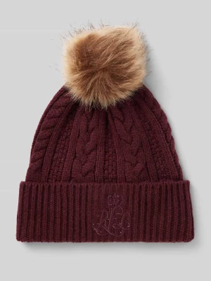 Zdjęcie produktu Czapka z pomponem, detalem z logo i dodatkiem wełny Lauren Ralph Lauren