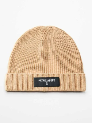Czapka z prążkowanej dzianiny PATRIZIA PEPE