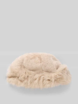 Czapka z przytulnym sztucznym futrem model 'IHEBNA HOOD' Ichi Beżowy