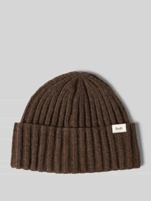 Czapka beanie z mieszanki wełny Forét Ciemnobrązowy