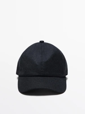 Czapka Ze 100% Wełny - Szary Antracytowy - Massimo Dutti - Male