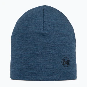 Czapka zimowa BUFF Midweight Merino Wool melange tempest Niebieski