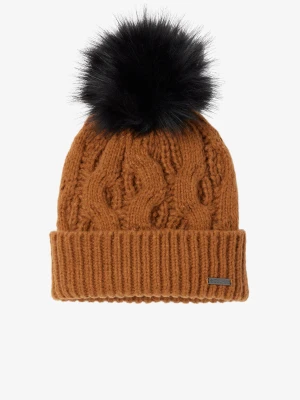 Czapka zimowa damska Columbia Boundless Days Cable Knit Pom Beanie - camel brown