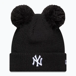 Czapka zimowa damska New Era Double Pom Beanie New York Yankees black/white