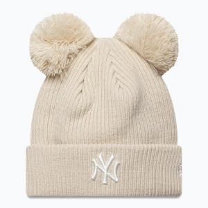Czapka zimowa damska New Era Double Pom Beanie New York Yankees stone