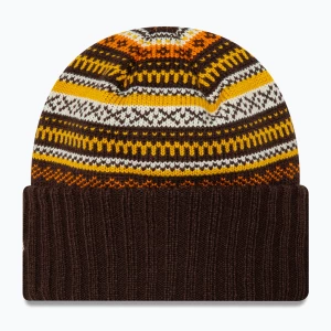 Czapka zimowa damska New Era Rail Isle Cuff Knit Beanie dark brown