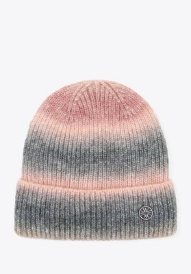 Czapka zimowa damska w stylu ombre różowo - szara Wittchen