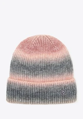 Czapka zimowa damska w stylu ombre różowo - szara Wittchen