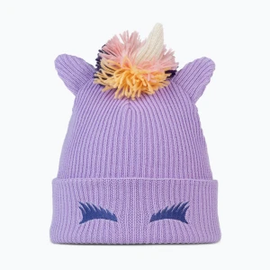 Czapka zimowa dziecięca BUFF Knitted Fun unicorn grape ice Fioletowy