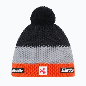 Czapka zimowa dziecięca Eisbar Stan Pompon SA dark orange/light grey/black