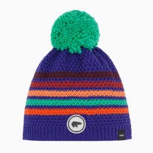 Czapka zimowa dziecięca Eisbar Stan Pompon ultra violet/dark orange/mint green