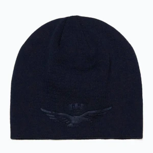 Czapka zimowa męska Aeronautica Militare 252CU0083UL00915 blu navy