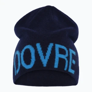 Czapka zimowa męska Dovre Wool Logo Beanie blue Granatowy