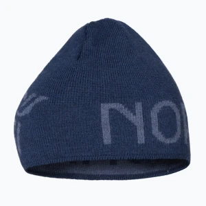 Czapka zimowa NORRONA MerinoUll Logo Beanie indigo night melange Norrøna Granatowy