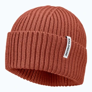 Czapka zimowa Salomon Snowbird burnt umber Czerwony