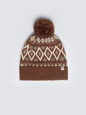 Czapka zimowa z pomponem brązowa Igory 804 BIG STAR