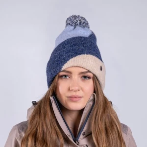 Czapka zimowa z pomponem Mobe niebieska Alpine Pro