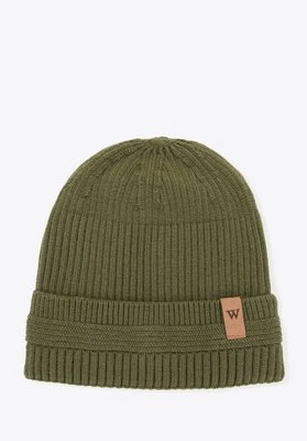 Czapka zimowa z wywijanym brzegiem zielona Wittchen