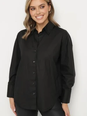 Czarna Bawełniana Koszula w Klasycznym Stylu Nalaris rosa