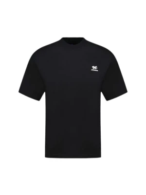 Czarna Bawełniana Koszulka - Stylowy Design Ader Error