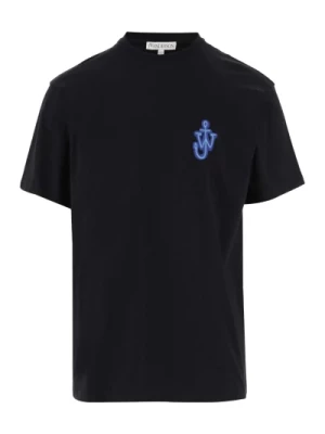 Czarna bawełniana koszulka z logo JWA JW Anderson